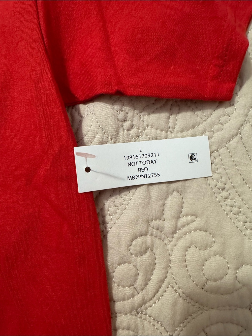 Peanuts Red with Snoopy & Woodstock "Not Today" - Picture 3 of 3